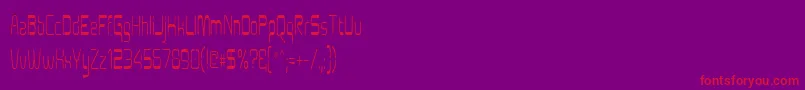 Aunchanted Condense Font – Red Fonts on Purple Background