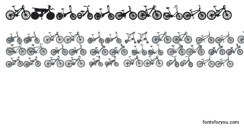 Шрифт BicycleTfb – алфавит, цифры, специальные символы