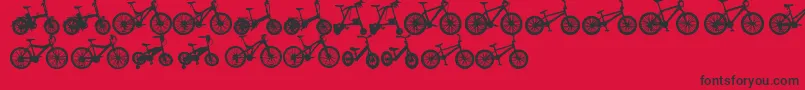 BicycleTfb Font – Black Fonts on Red Background