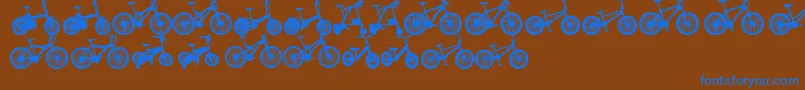 BicycleTfb Font – Blue Fonts on Brown Background