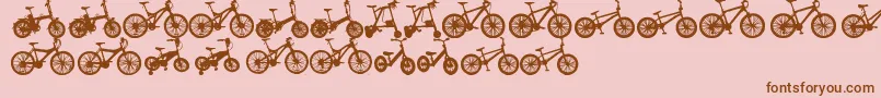 Fonte BicycleTfb – fontes marrons em um fundo rosa