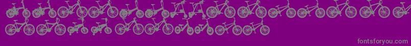 Police BicycleTfb – polices grises sur fond violet