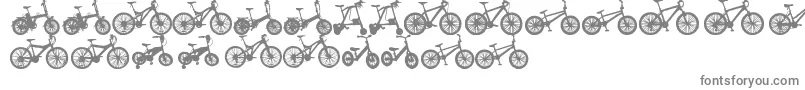 BicycleTfb-Schriftart – Graue Schriften auf weißem Hintergrund