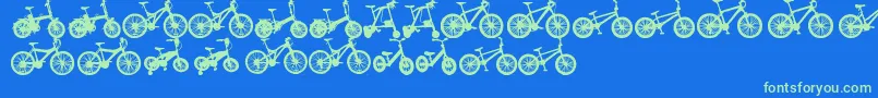 fuente BicycleTfb – Fuentes Verdes Sobre Fondo Azul