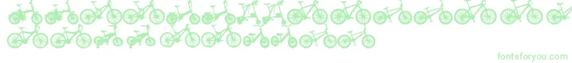 BicycleTfb-Schriftart – Grüne Schriften auf weißem Hintergrund