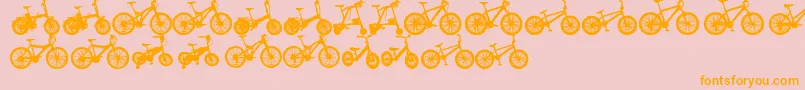 BicycleTfb Font – Orange Fonts on Pink Background