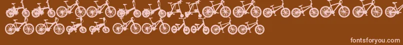 Шрифт BicycleTfb – розовые шрифты на коричневом фоне