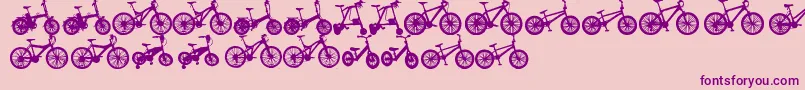 fuente BicycleTfb – Fuentes Moradas Sobre Fondo Rosa