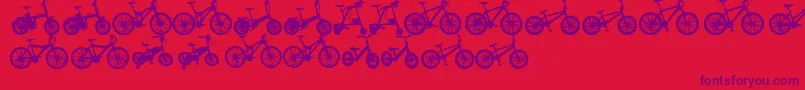 BicycleTfb Font – Purple Fonts on Red Background