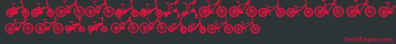 BicycleTfb Font – Red Fonts on Black Background