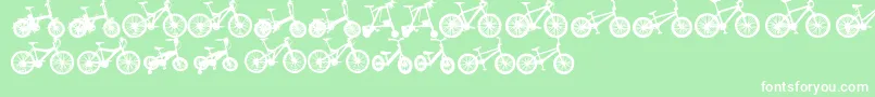 fuente BicycleTfb – Fuentes Blancas Sobre Fondo Verde