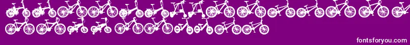 Police BicycleTfb – polices blanches sur fond violet