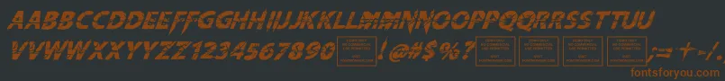 KnifefightballetItalic Font – Brown Fonts on Black Background