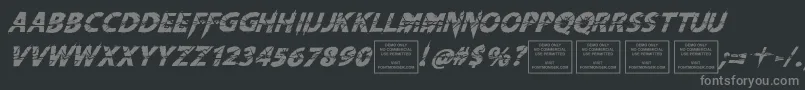 KnifefightballetItalic Font – Gray Fonts on Black Background