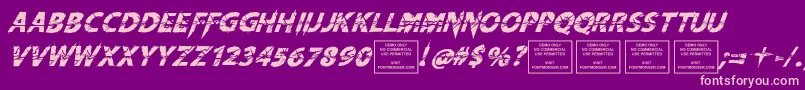 KnifefightballetItalic Font – Pink Fonts on Purple Background