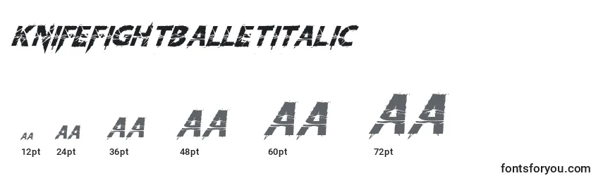KnifefightballetItalic (98846) Font Sizes