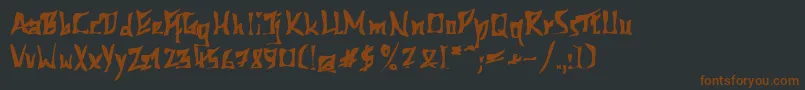 M612kosheyBold Font – Brown Fonts on Black Background