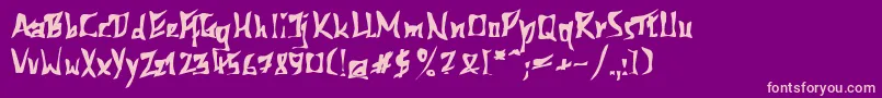 M612kosheyBold Font – Pink Fonts on Purple Background