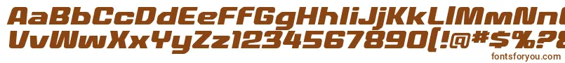 Шрифт MecheffectstwolcbbItal – коричневые шрифты на белом фоне