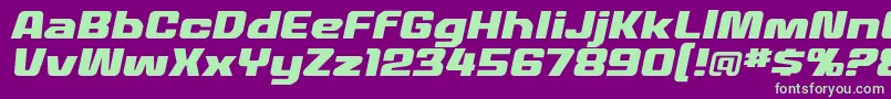 MecheffectstwolcbbItal Font – Green Fonts on Purple Background