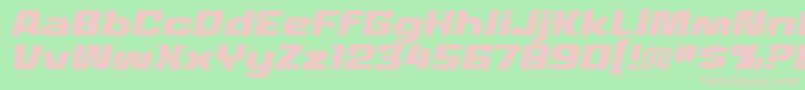 MecheffectstwolcbbItal Font – Pink Fonts on Green Background