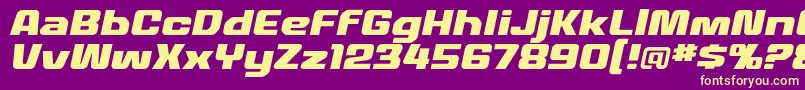 MecheffectstwolcbbItal Font – Yellow Fonts on Purple Background