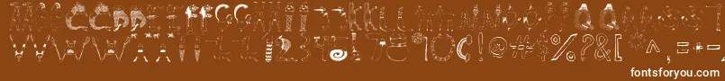 Шрифт Keeks – белые шрифты на коричневом фоне