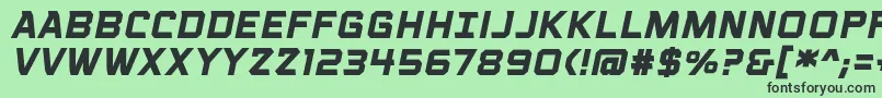 VoiceactivatedcapsbbBolditalic Font – Black Fonts on Green Background