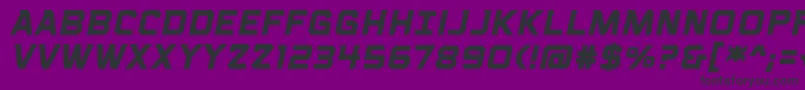 VoiceactivatedcapsbbBolditalic Font – Black Fonts on Purple Background