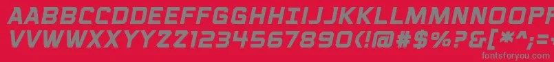 VoiceactivatedcapsbbBolditalic Font – Gray Fonts on Red Background