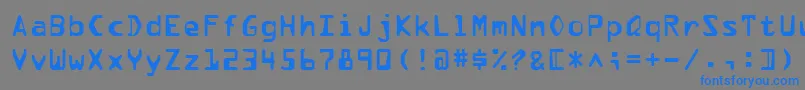 Pfdata Font – Blue Fonts on Gray Background