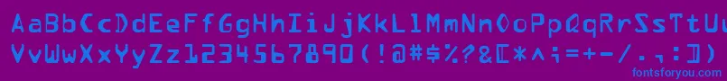 Pfdata Font – Blue Fonts on Purple Background