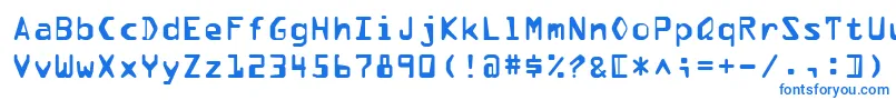 Pfdata Font – Blue Fonts on White Background
