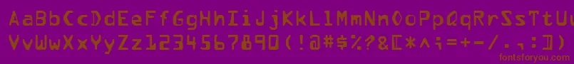 Pfdata Font – Brown Fonts on Purple Background