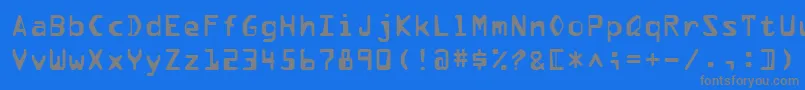 Pfdata Font – Gray Fonts on Blue Background