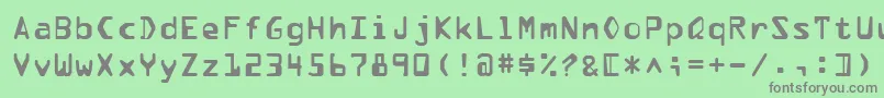 Pfdata Font – Gray Fonts on Green Background