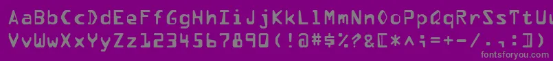 Pfdata Font – Gray Fonts on Purple Background