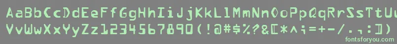 Pfdata Font – Green Fonts on Gray Background