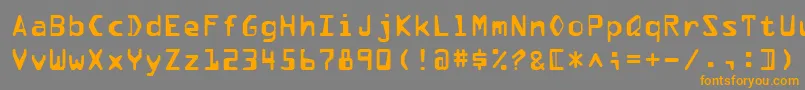 Pfdata Font – Orange Fonts on Gray Background