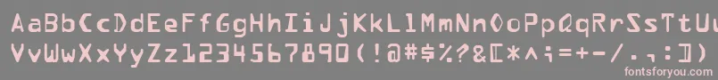 Pfdata Font – Pink Fonts on Gray Background