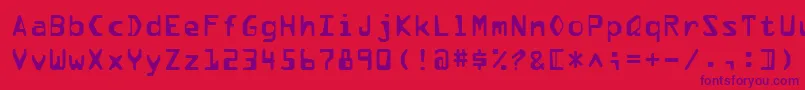 Pfdata Font – Purple Fonts on Red Background