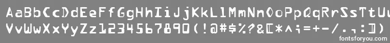 Pfdata Font – White Fonts on Gray Background