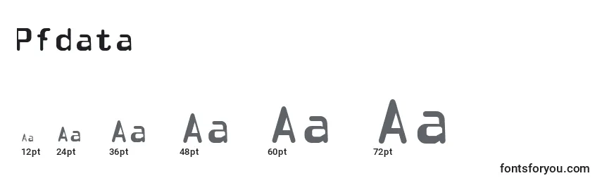 Размеры шрифта Pfdata