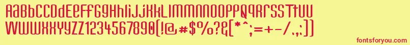 Kandunw Font – Red Fonts on Yellow Background