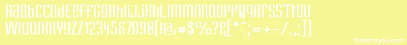 Kandunw Font – White Fonts on Yellow Background