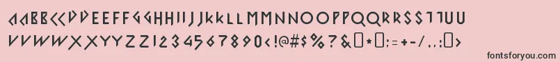 IomanoidFront Font – Black Fonts on Pink Background