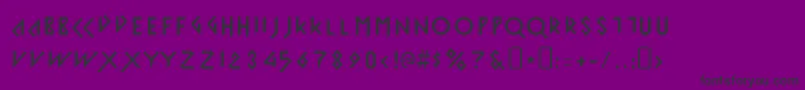Шрифт IomanoidFront – чёрные шрифты на фиолетовом фоне