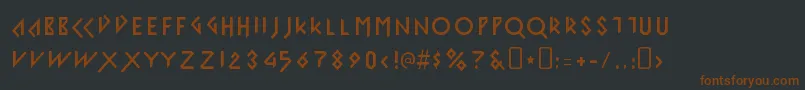 Шрифт IomanoidFront – коричневые шрифты на чёрном фоне