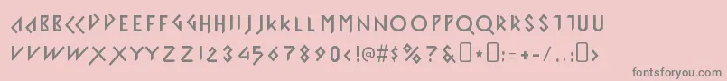 IomanoidFront Font – Gray Fonts on Pink Background
