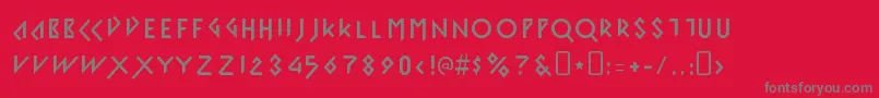 IomanoidFront Font – Gray Fonts on Red Background